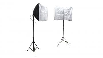 Softbox Set Studioleuchte Fotostudio 50 x 70 cm leihen Softbox-Set leihen