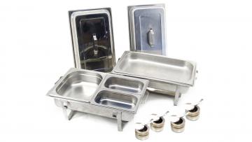 2x Chafing Dish Speisenwärmer Warmhaltebehälter leihen Chafing Dish Set leihen