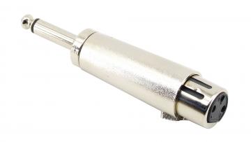 Klinken-Adapter XLR (weiblich) auf 6,3mm Klinkenstecker (große Klinke) leihen Adapter XLR auf Klinke (groß) leihen