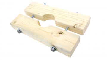 Holzzange für KG Rohre DN 100/110 für Plunscher / Kiespumpe / Brunnenbohrer leihen Holzzange für KG Rohre leihen