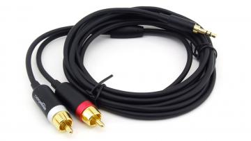 Audiokabel Cinch (Rot,Weiß) auf 3,5mm Audiokabel 2,44m leihen 2,44m Audiokabel - Cinch leihen