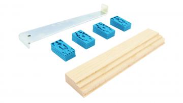 Verlegeset mit Zugeisen, Schlagholz & 20 Abstandskeilen für Laminat, Parkett & Kork leihen Verlegeset leihen