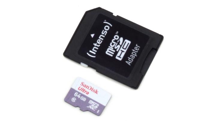 64GB micro SD Speicherkarte Sandisk Ultra inkl. SD Adapter leihen 64GB microSD Speicherkarte leihen