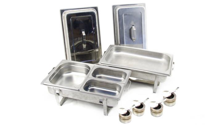 2x Chafing Dish Speisenwärmer Warmhaltebehälter leihen Chafing Dish Set leihen