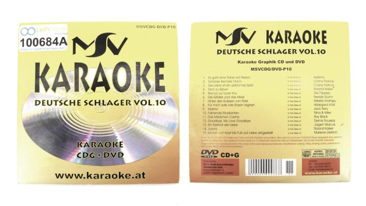 Karaoke Deutsche Schlager CD Vol.10 1x CD 15 Lieder leihen Karaoke CD Schlager Vol. 10 leihen