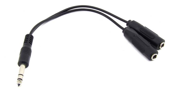 Y-Adapter 6,3mm Klinke - zum Aufteilen eines Audiosignales leihen Y-Adapter - 6,3mm leihen