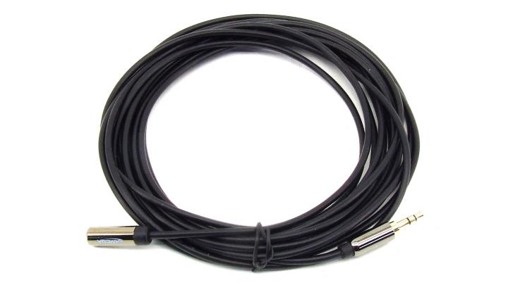 5m Audiokabel 3,5mm Klinke klein auf 3,5mm Buchse klein leihen 5m Audiokabel - 3,5mm leihen