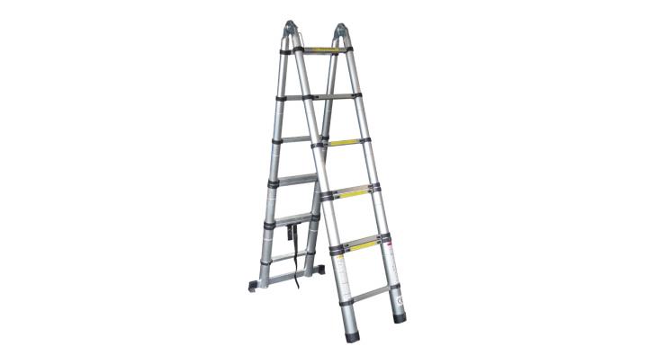Teleskop-Leiter Stand-Leiter Treppenleiter 8x2 leihen 5m Teleskopleiter leihen