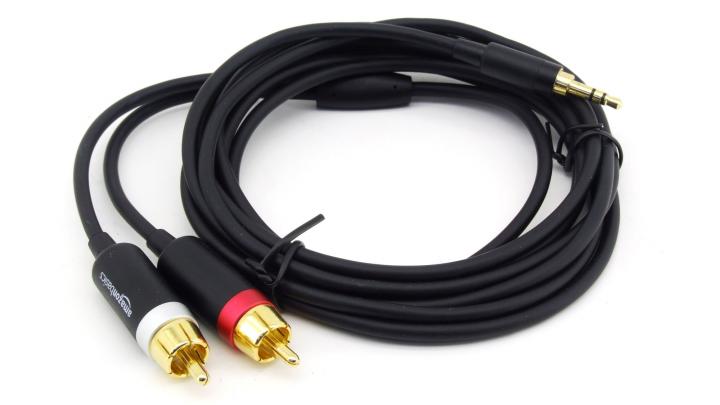 Audiokabel Cinch (Rot,Weiß) auf 3,5mm Audiokabel 2,44m leihen 2,44m Audiokabel - Cinch leihen