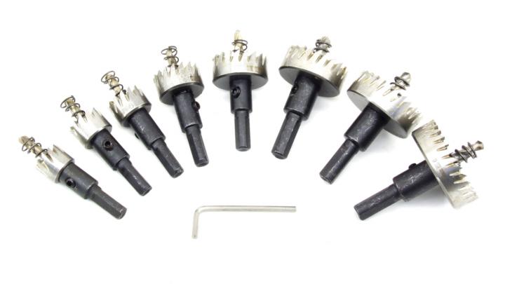Lochbohrer-Set Lochsäge 16 - 45 mm 8 Größen für Holz und Metall leihen Lochbohrer-Set leihen