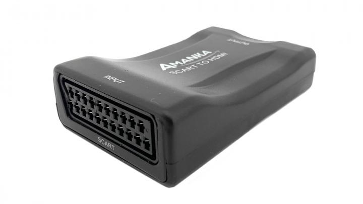 SCART auf HDMI Adapter zum Anschließen alter Endgeräte an moderne Displays leihen Scart auf HDMI Adapter leihen
