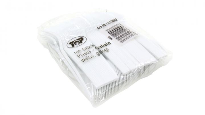 100x Plastikgabel Einwegbesteck Einweggabel weiß kaufen Plastikgabel kaufen
