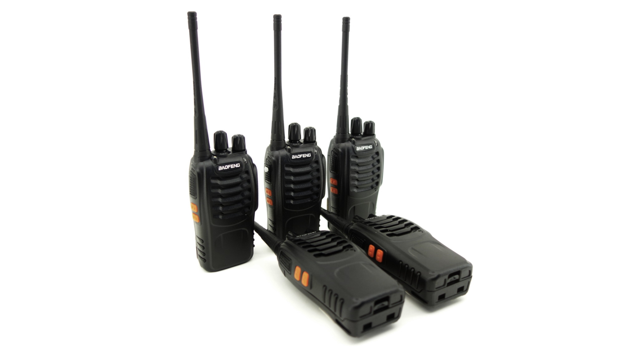 5x Hand-Funkgerät Walkie-Talkie UHF Headset leihen Walkie-Talkies leihen