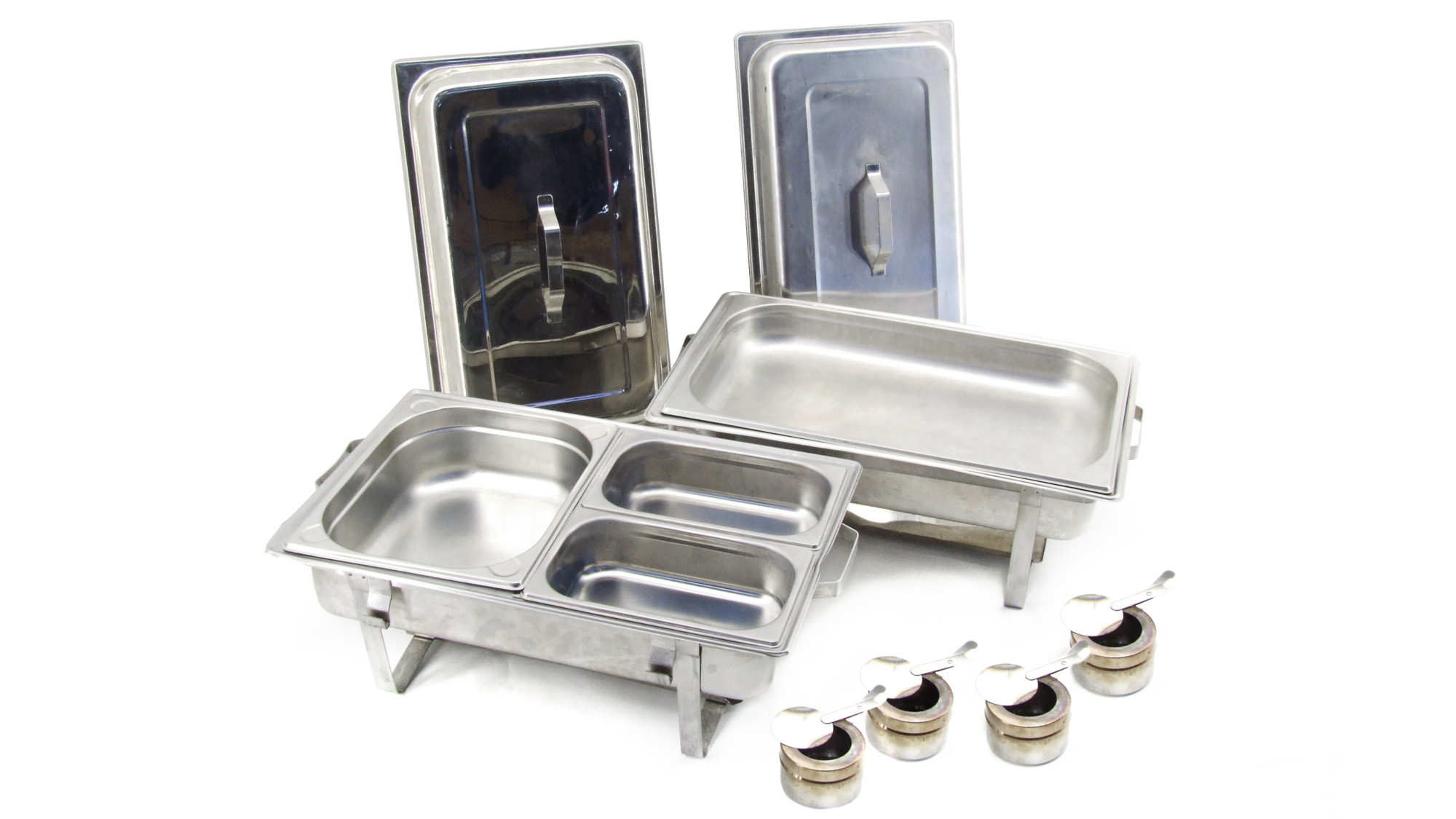2x Chafing Dish Speisenwärmer Warmhaltebehälter leihen Chafing Dish Set leihen