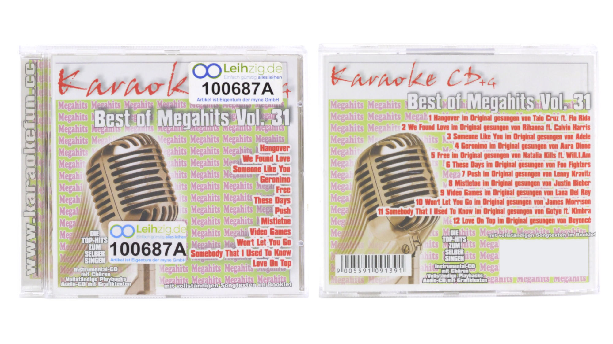 Karaoke Chart Hits CD Vol.31 1x CD 12 Lieder leihen Karaoke CD Chart Hits Vol.31 leihen