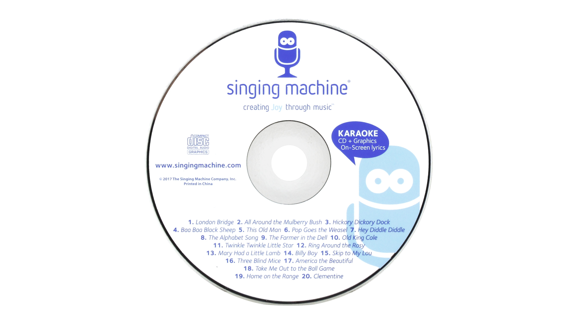 Karaoke Englische Kinderlieder 1x CD 20 Lieder leihen Karaoke CD Kinderlieder leihen