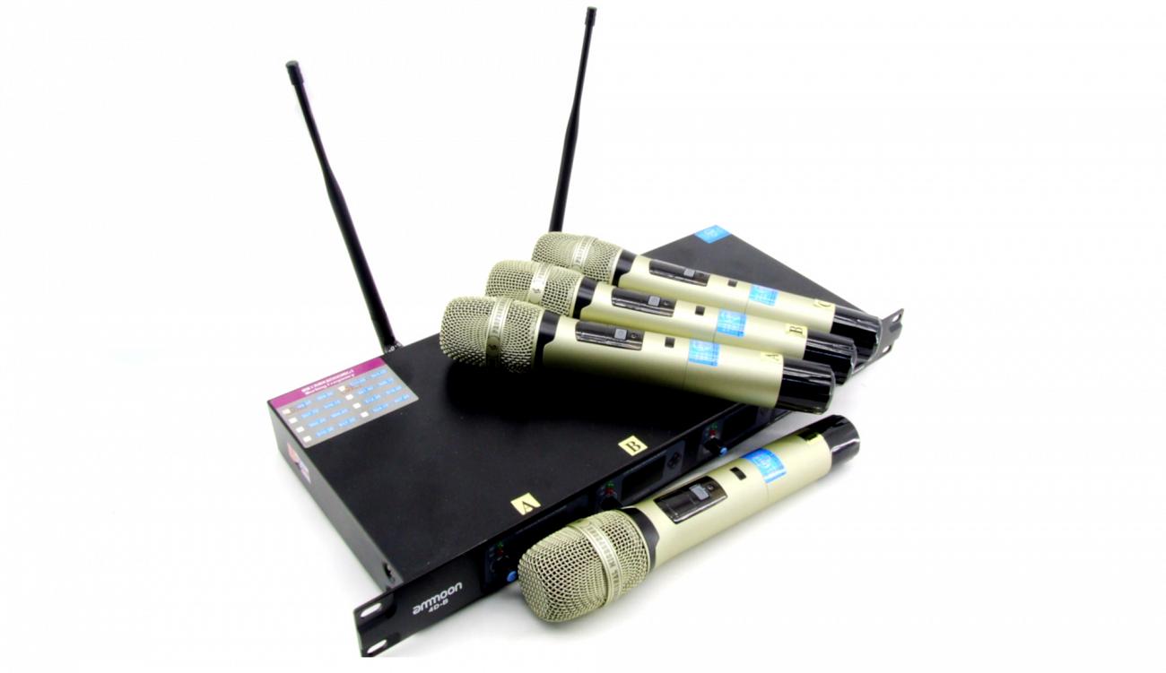 4x Funk-Handmikrofon XLR Mikrofonset leihen 4x XLR Funkmikrofonset leihen